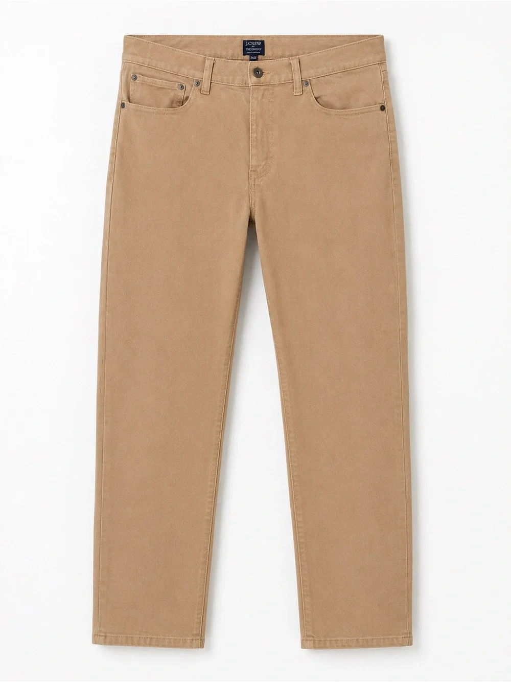 NWOT J. Crew The Driggs Slim Straight Jeans in Tan